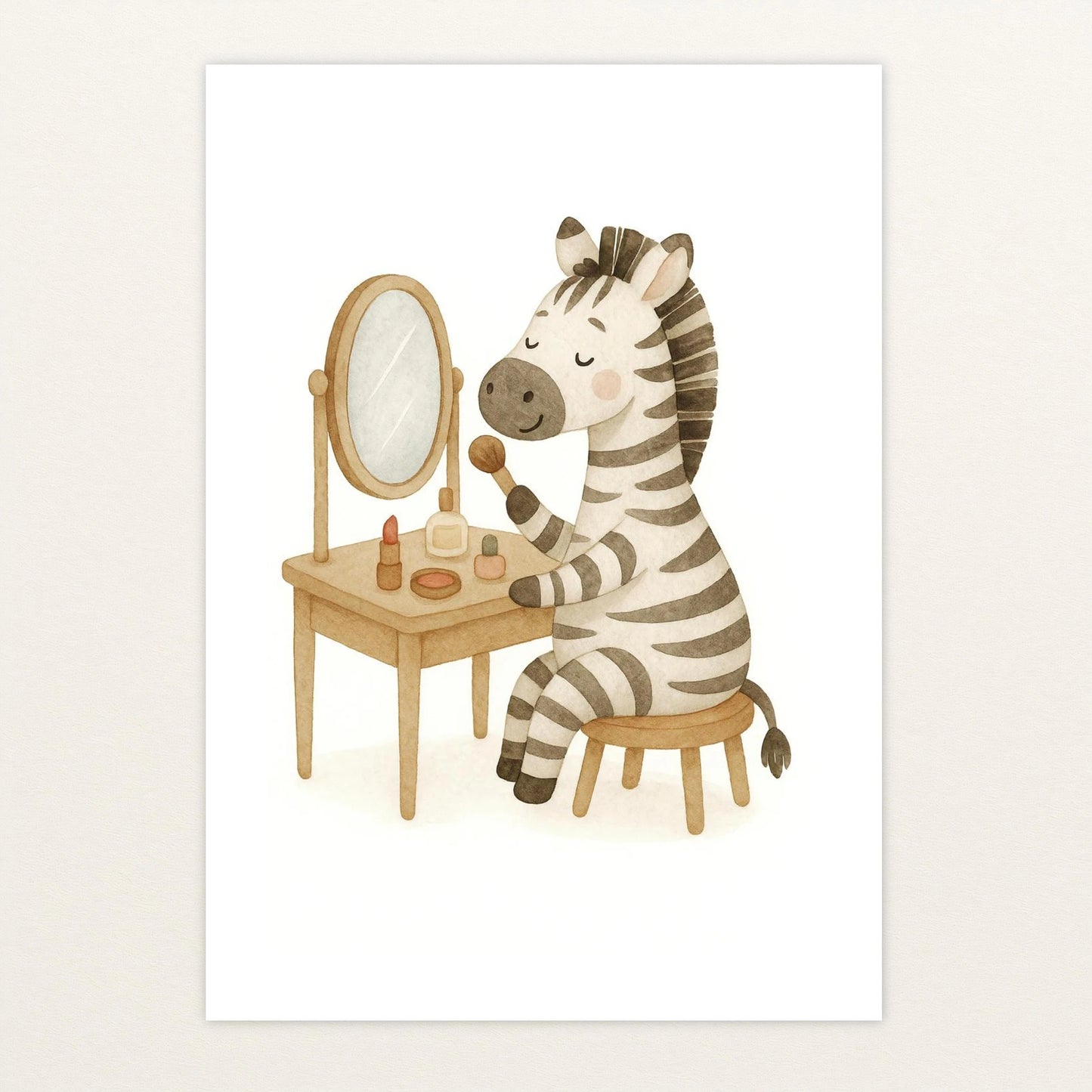 Zinni das Zebra - Motiv: "Schminken" Poster von tinylearner