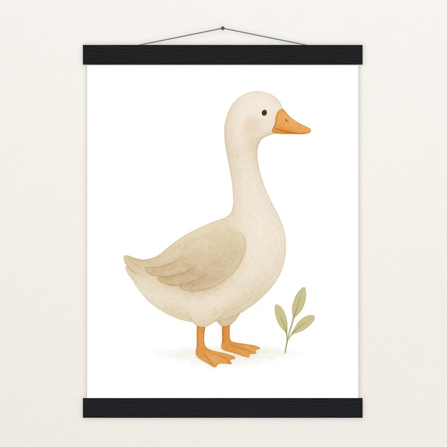 Gusi die Gans Poster mit Leisten von tinylearner