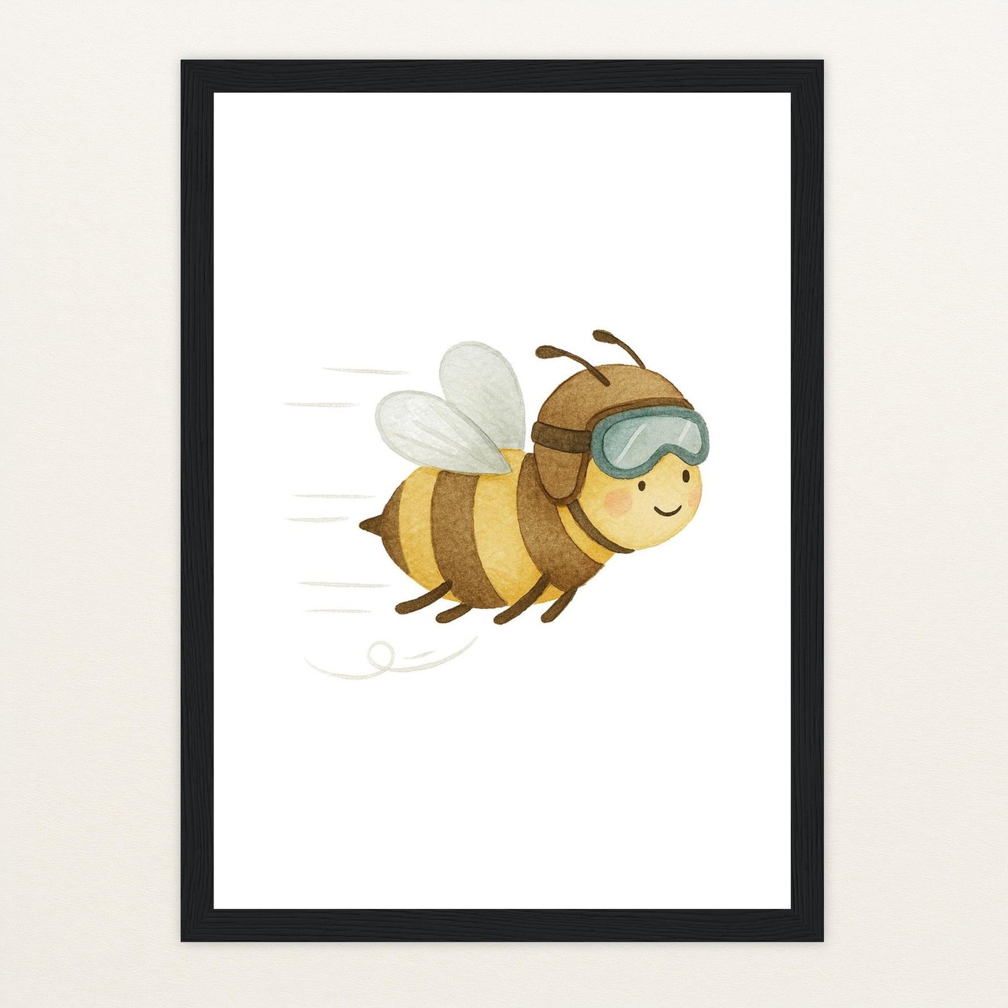 Bibi die Biene Poster mit Holzrahmen von tinylearner