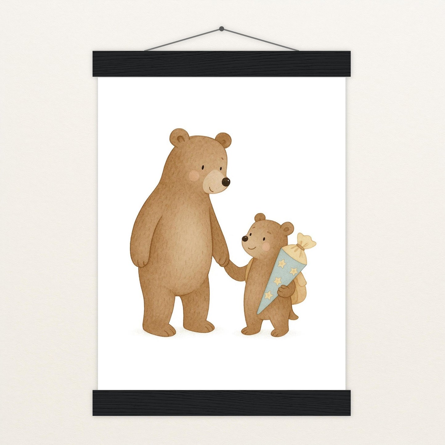 Balu der Bär - Motiv: "Schultüte" Poster mit Leisten von tinylearner