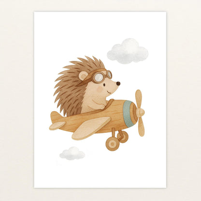 Iggi der Igel - Motiv: "Flugzeug" Poster von tinylearner
