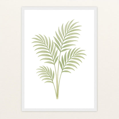 Howea-Blatt Poster mit Holzrahmen von tinylearner