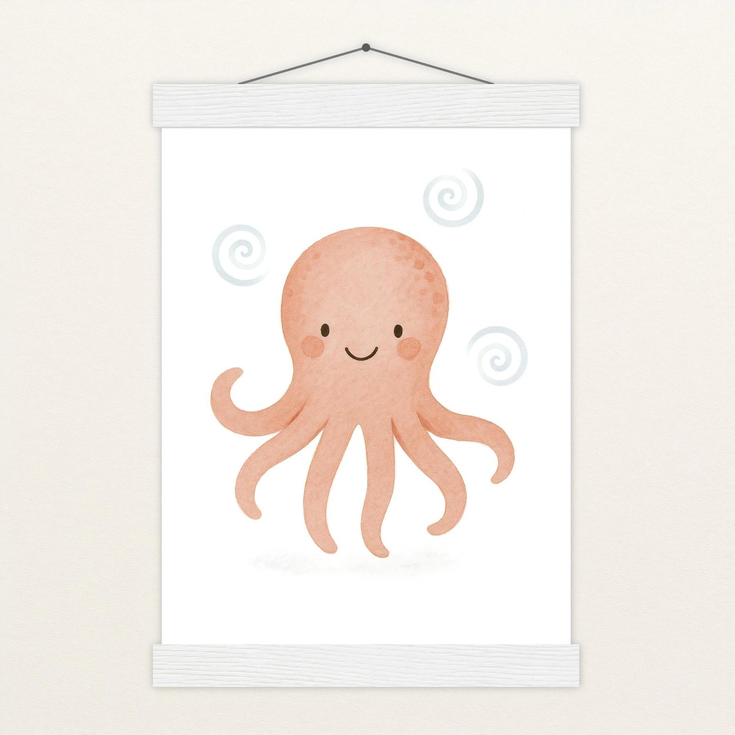 Tilli der Tintenfisch Poster mit Leisten von tinylearner