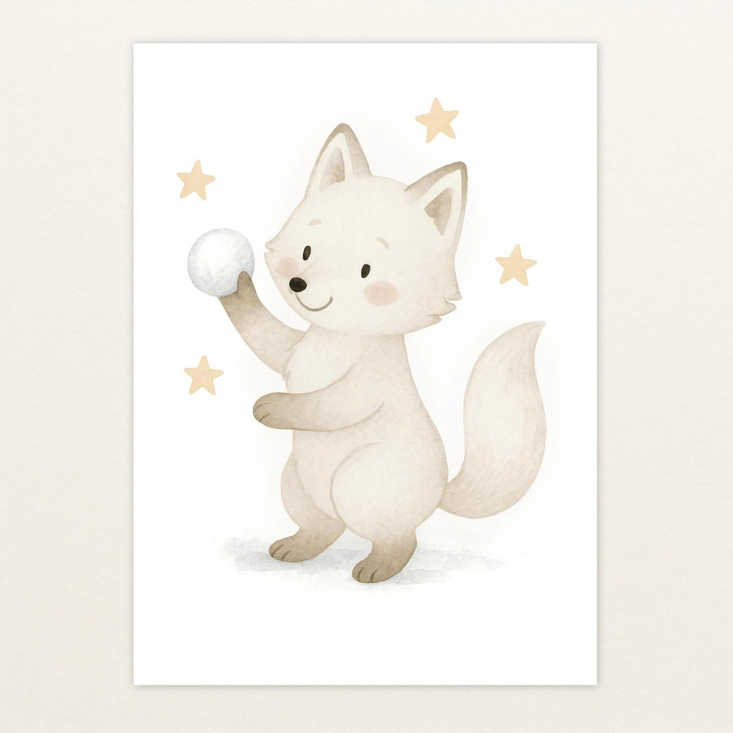 Pino der Polarfuchs - Motiv: "Schneeball" Poster von tinylearner