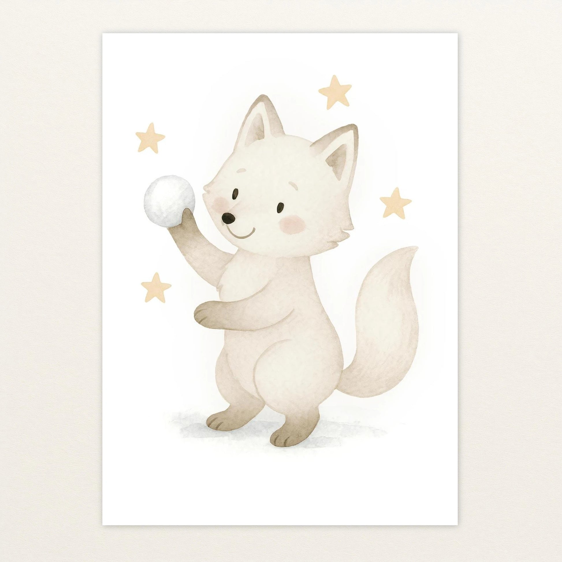 Pino der Polarfuchs - Motiv: "Schneeball" Poster von tinylearner