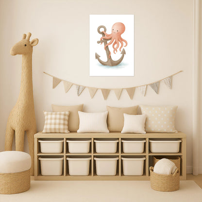 Tilli der Tintenfisch - Motiv: "Anker" Poster von tinylearner