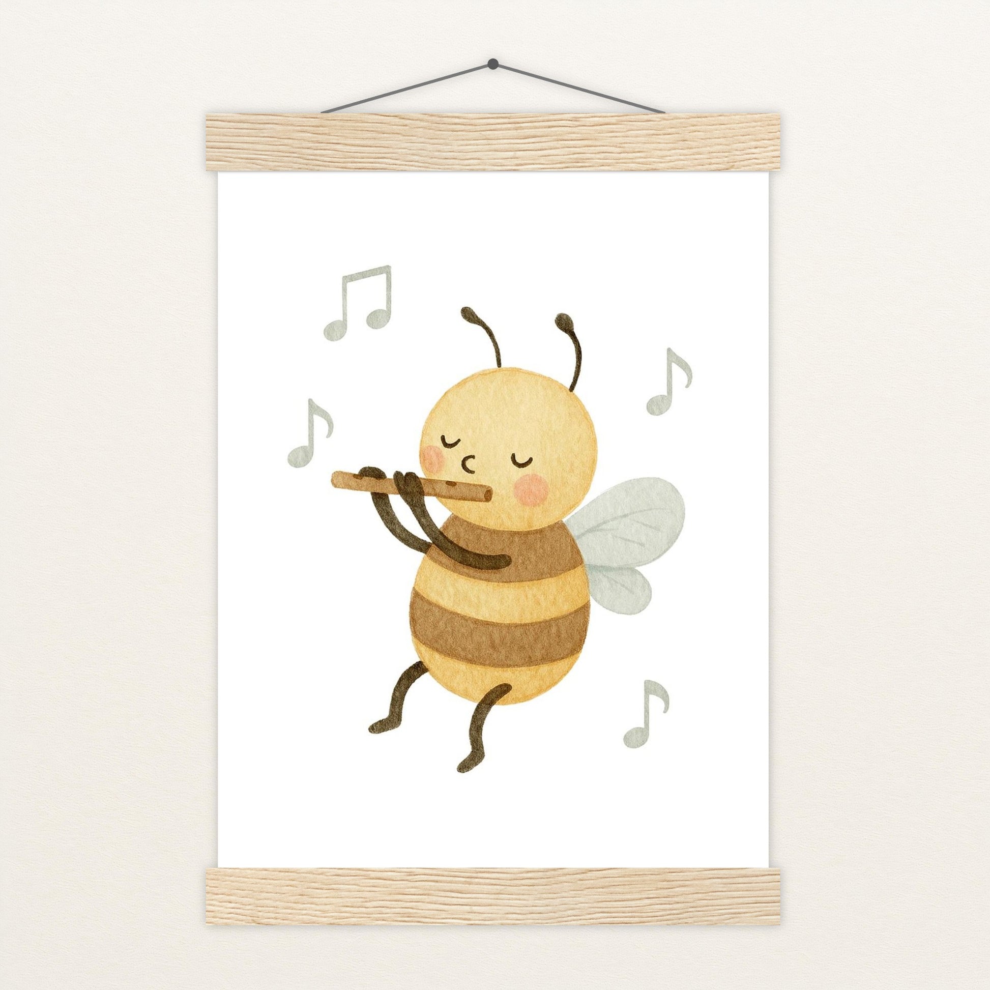 Bibi die Biene - Motiv: "Flöte" Poster mit Leisten von tinylearner