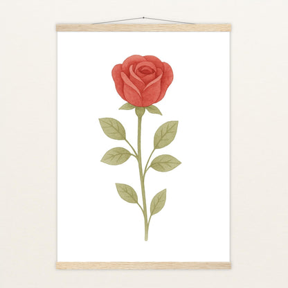 Rose Poster mit Leisten von tinylearner