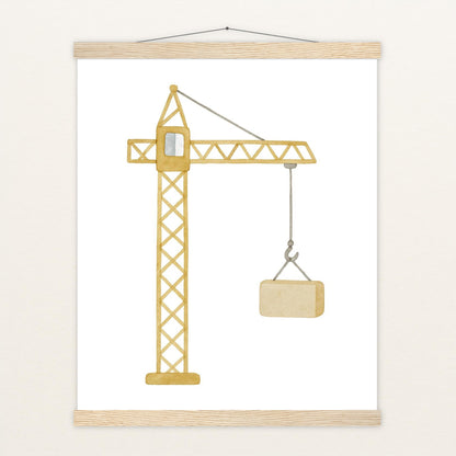 Kran Poster mit Leisten von tinylearner