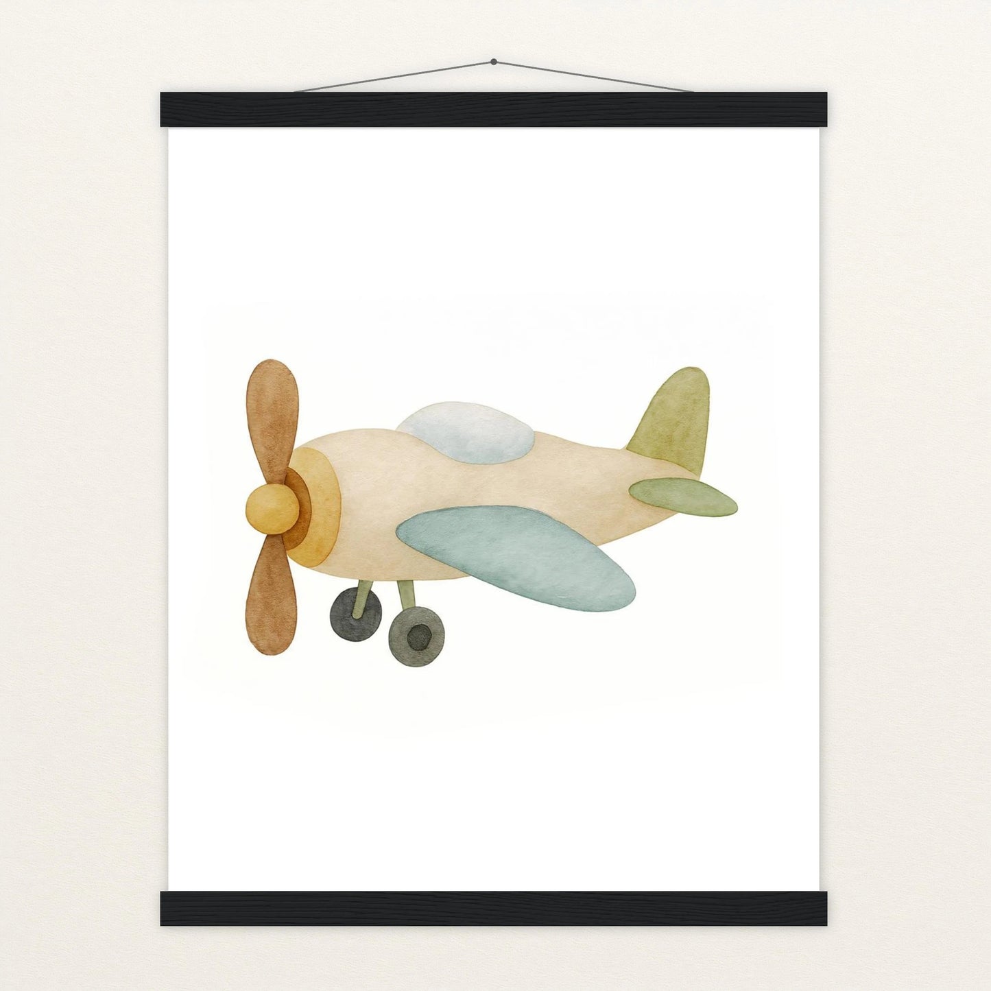 Propellerflugzeug Poster mit Leisten von tinylearner