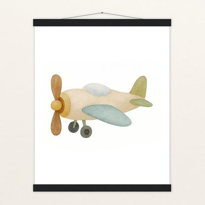 Propellerflugzeug Poster mit Leisten von tinylearner