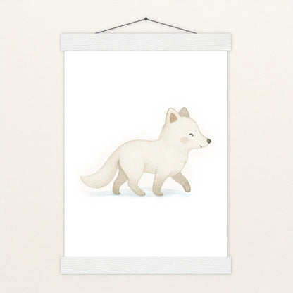 Pino der Polarfuchs Poster mit Leisten von tinylearner