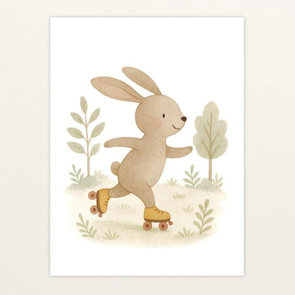 Holly der Hase - Motiv: "Rollschuhe" Poster von tinylearner