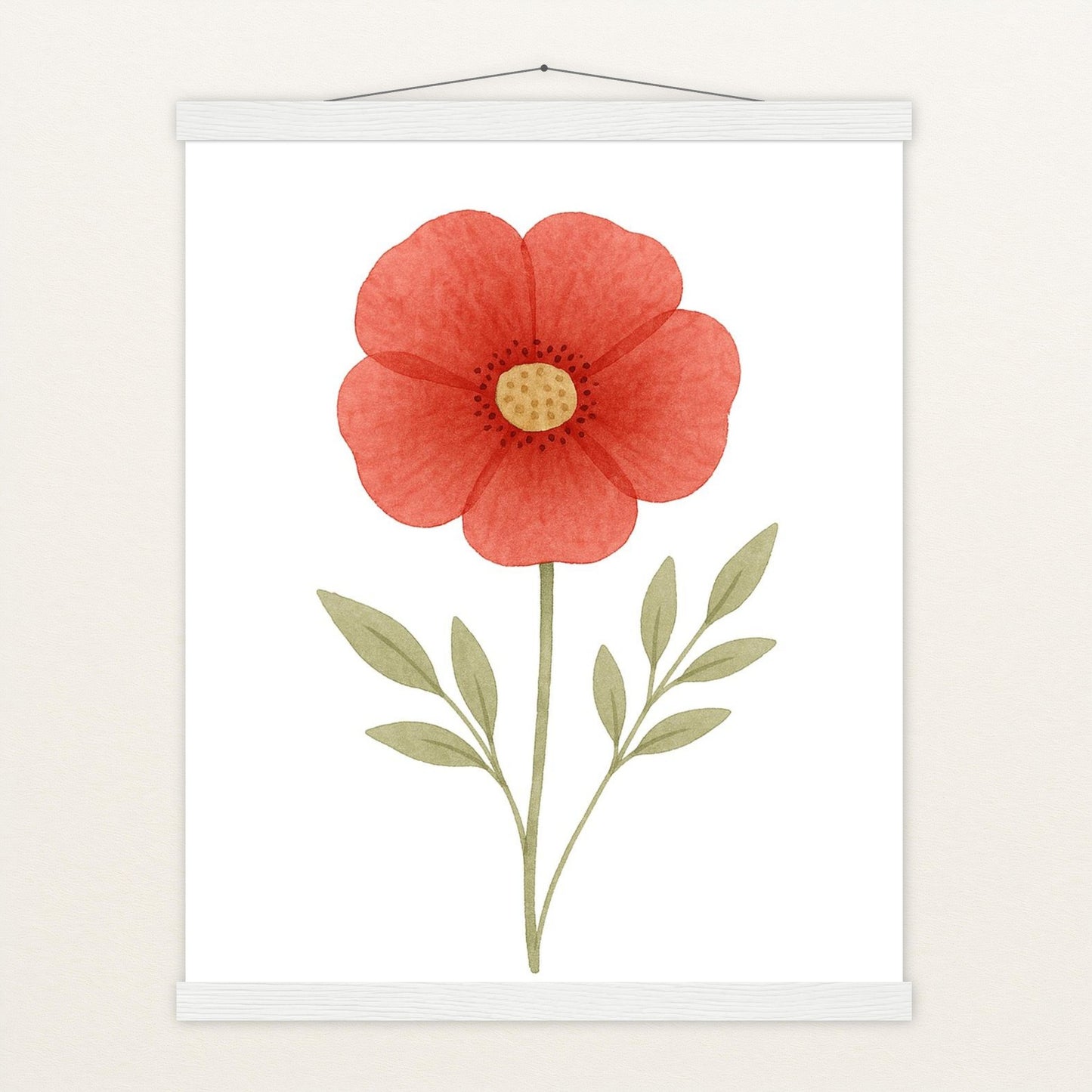 Mohnblume Poster mit Leisten von tinylearner