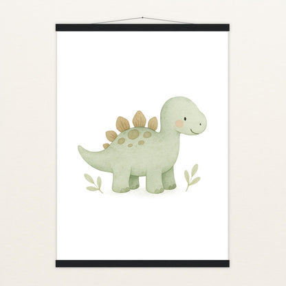 Dinosaurier Stegosaurus Poster mit Leisten von tinylearner