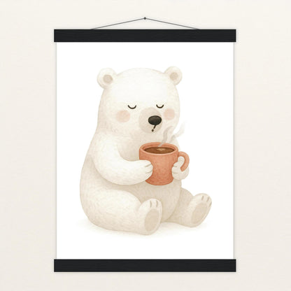 Pummel der Polarbär - Motiv: "Kakao" Poster mit Leisten von tinylearner