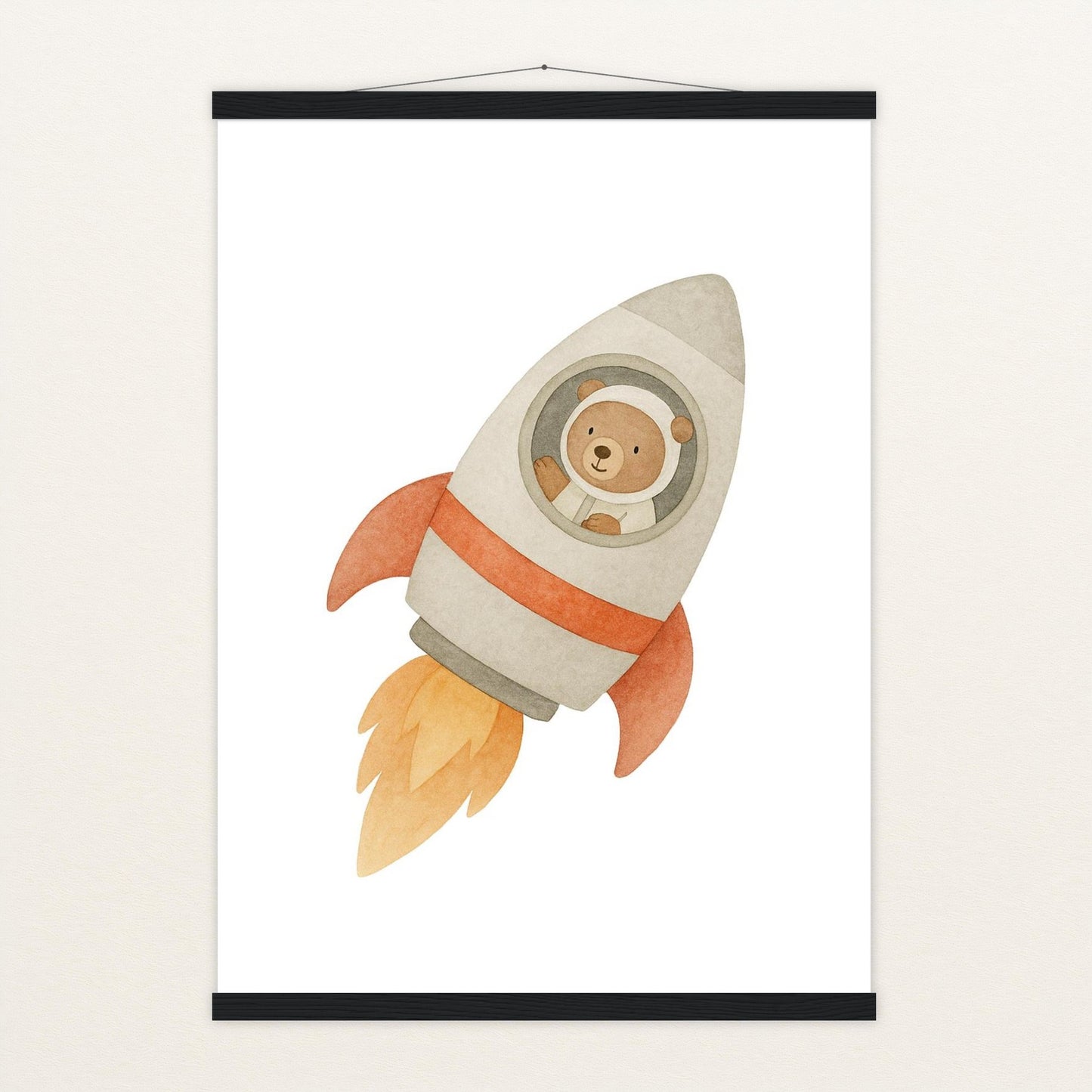 Balu der Bär - Motiv: "Rakete" Poster mit Leisten von tinylearner