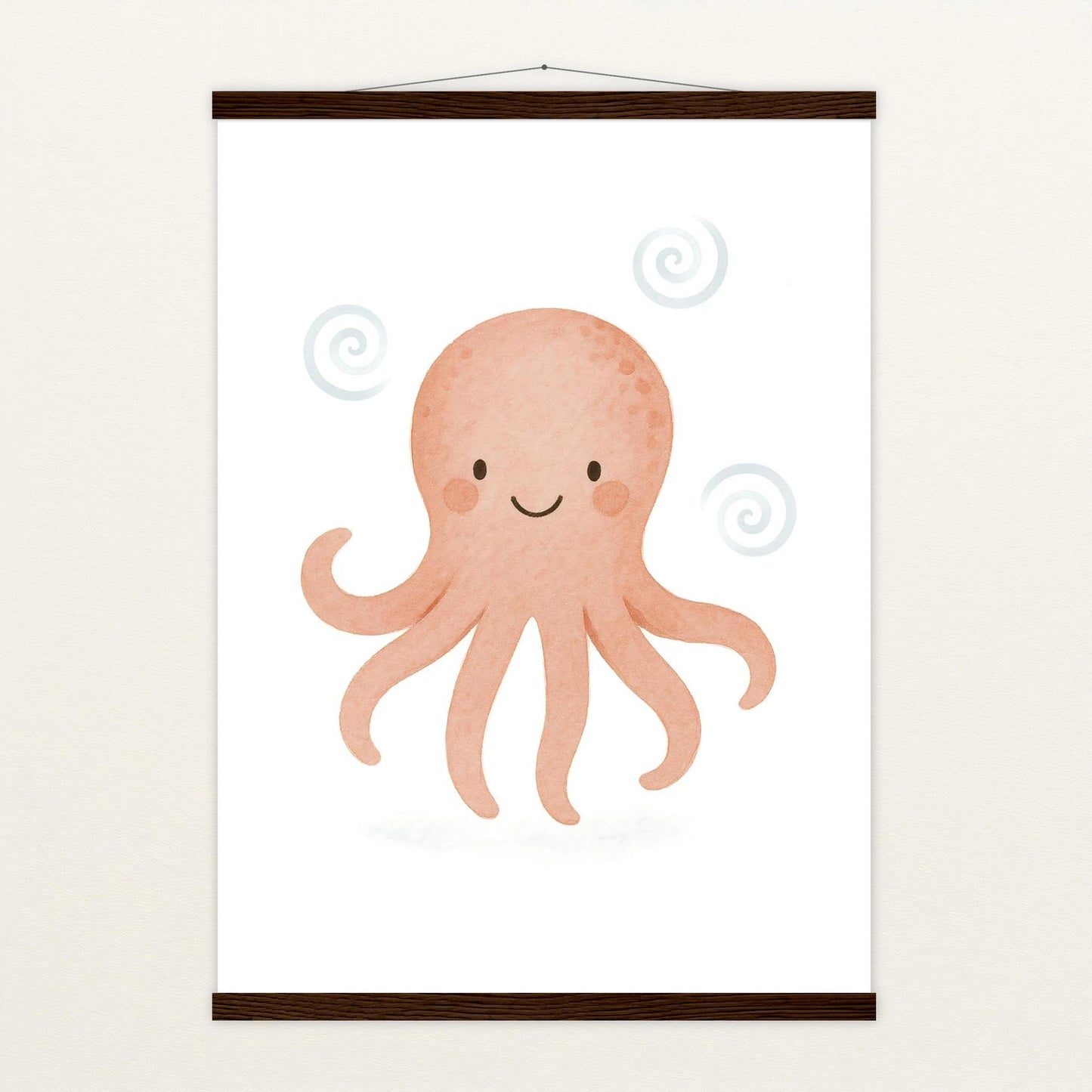 Tilli der Tintenfisch Poster mit Leisten von tinylearner