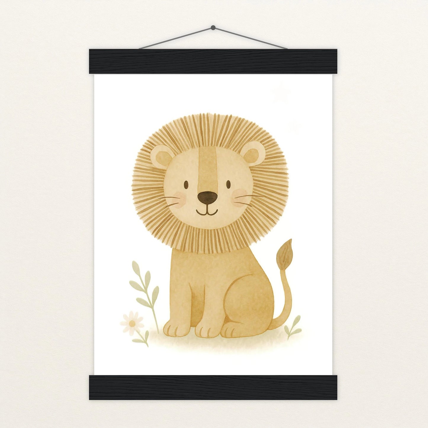 Leo der Löwe Poster mit Leisten von tinylearner