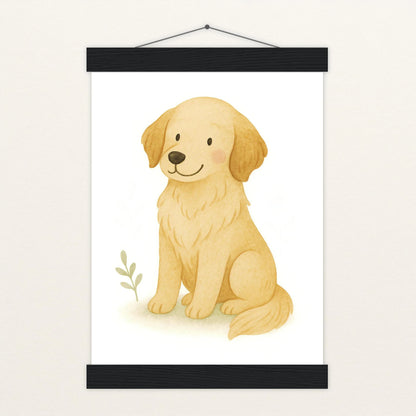 Hugo der Hund Poster mit Leisten von tinylearner