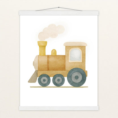 Lokomotive Poster mit Leisten von tinylearner