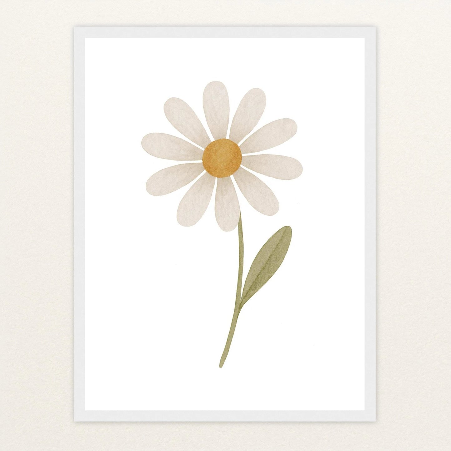 Gänseblümchen Poster mit Holzrahmen von tinylearner