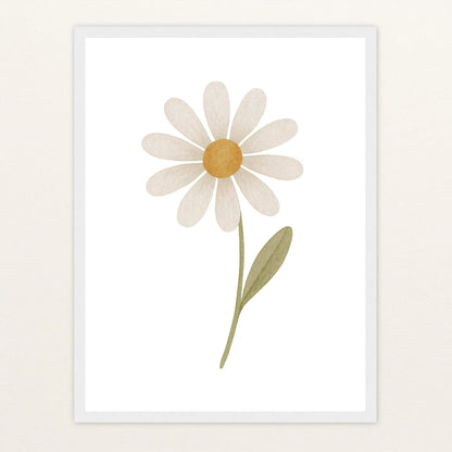 Gänseblümchen Poster mit Holzrahmen von tinylearner