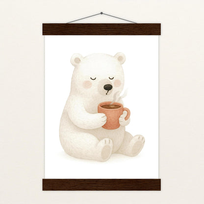 Pummel der Polarbär - Motiv: "Kakao" Poster mit Leisten von tinylearner