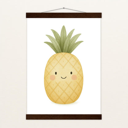 Obst: Ananas Poster mit Leisten von tinylearner