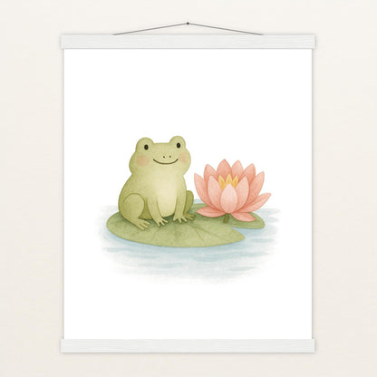 Flocke der Frosch Poster mit Leisten von tinylearner