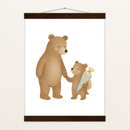 Balu der Bär - Motiv: "Schultüte" Poster mit Leisten von tinylearner