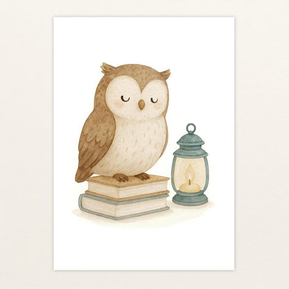 Emmi die Eule - Motiv: "Buch" Poster von tinylearner