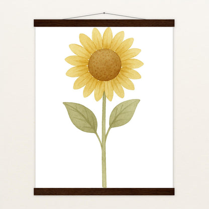 Sonnenblume Poster mit Leisten von tinylearner