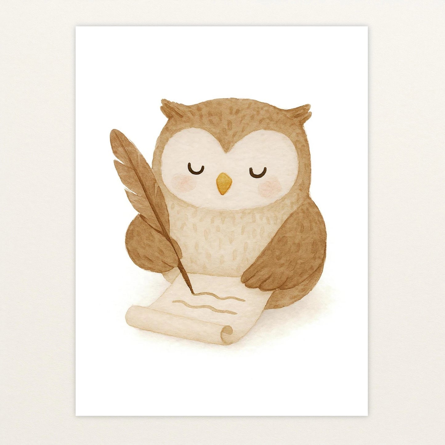Emmi die Eule - Motiv: "Brief" Poster von tinylearner