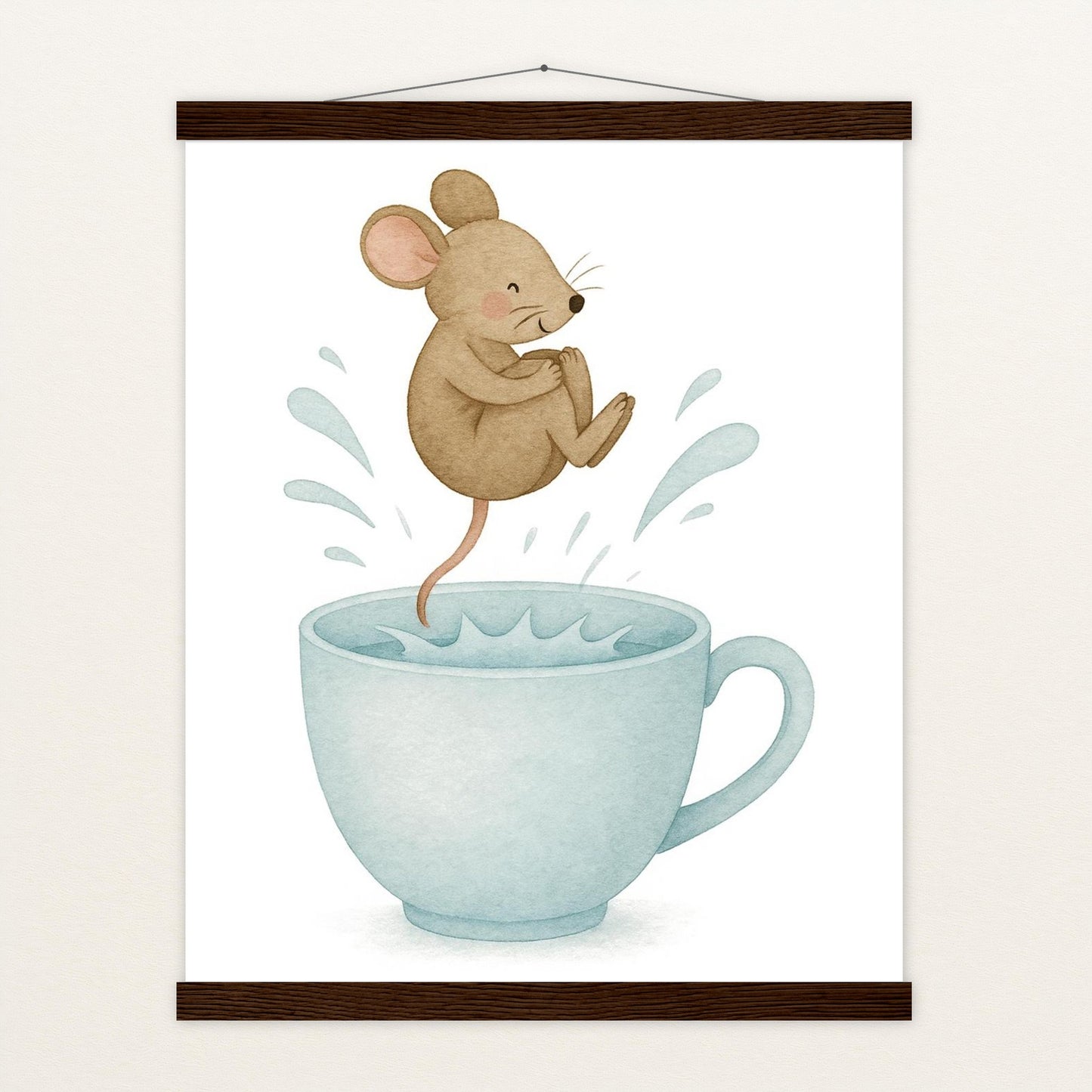 Mimi die Maus - Motiv: "Pool" Poster mit Leisten von tinylearner