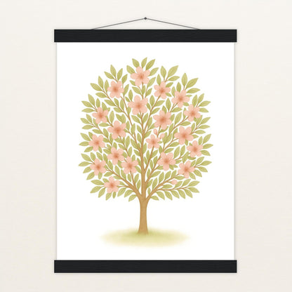 Kirschbaum Poster mit Leisten von tinylearner