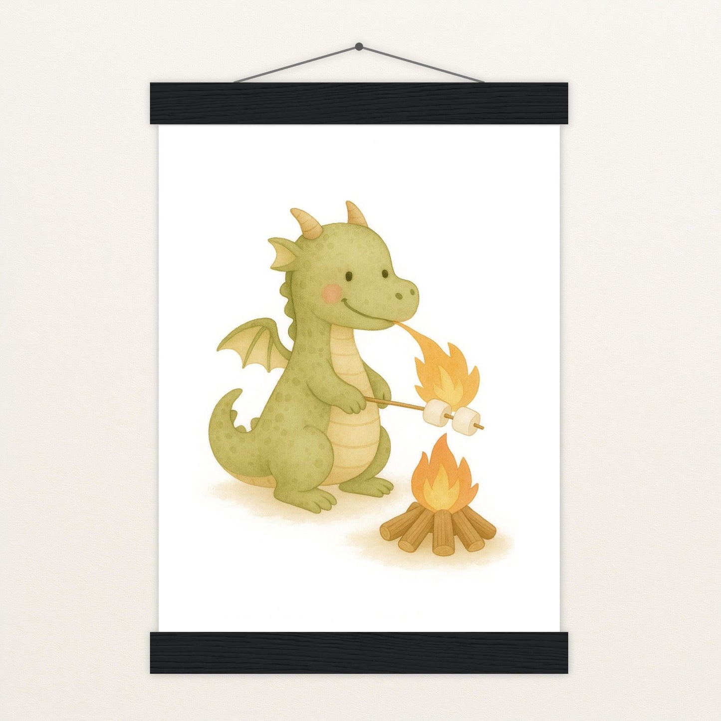 Drax der Drache - Motiv: "Marshmallows" Poster mit Leisten von tinylearner
