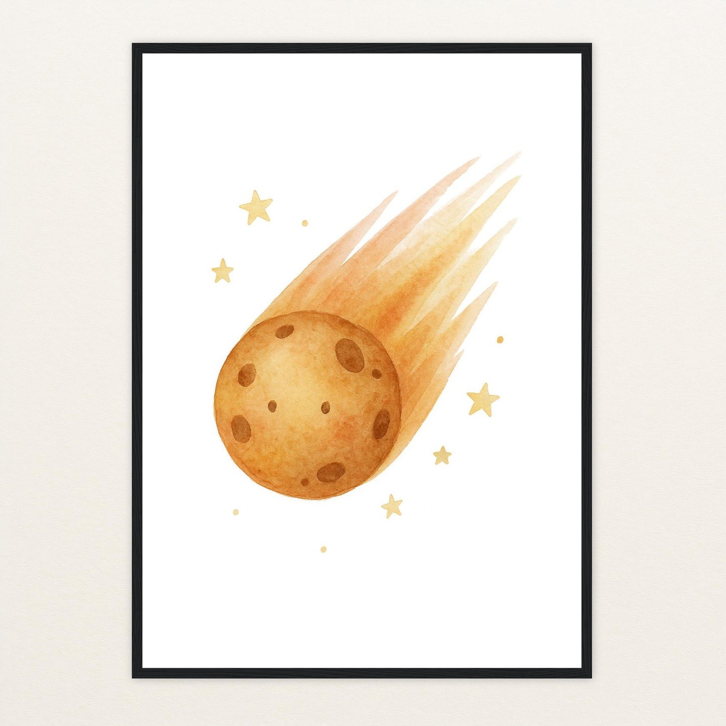 Asteroid Poster mit Holzrahmen von tinylearner