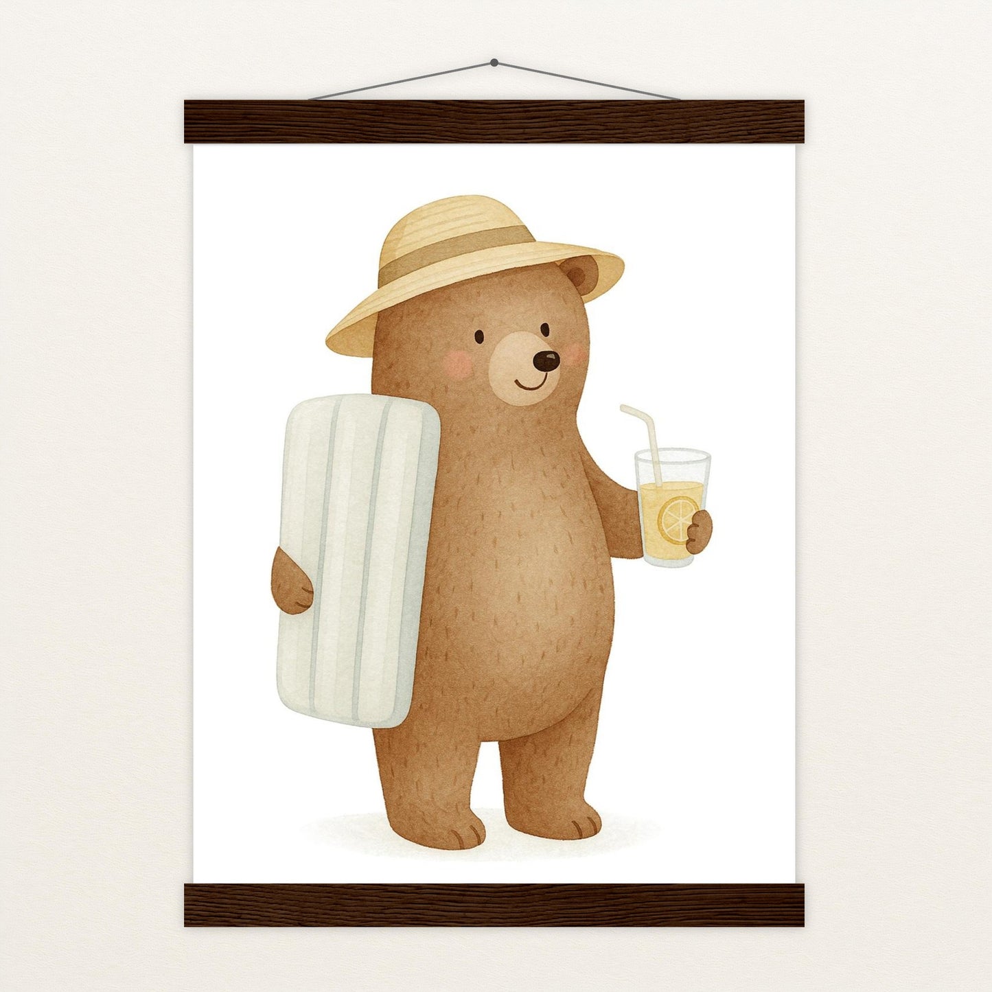 Balu der Bär - Motiv: "Strandtag" Poster mit Leisten von tinylearner