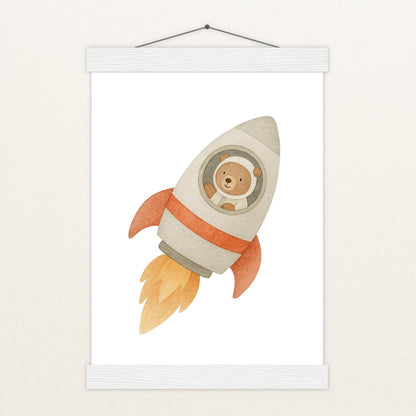 Balu der Bär - Motiv: "Rakete" Poster mit Leisten von tinylearner