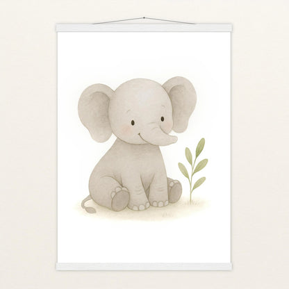 Emil der Elefant Poster mit Leisten von tinylearner