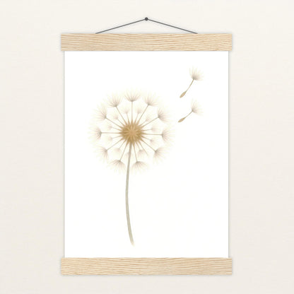 Löwenzahn Poster mit Leisten von tinylearner