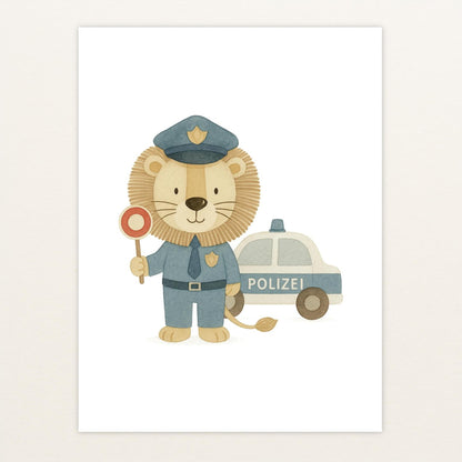 Leo der Löwe - Motiv: "Polizei" Poster von tinylearner