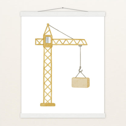 Kran Poster mit Leisten von tinylearner