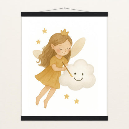 Fina die Fee - Motiv: "Wolke" Poster mit Leisten von tinylearner