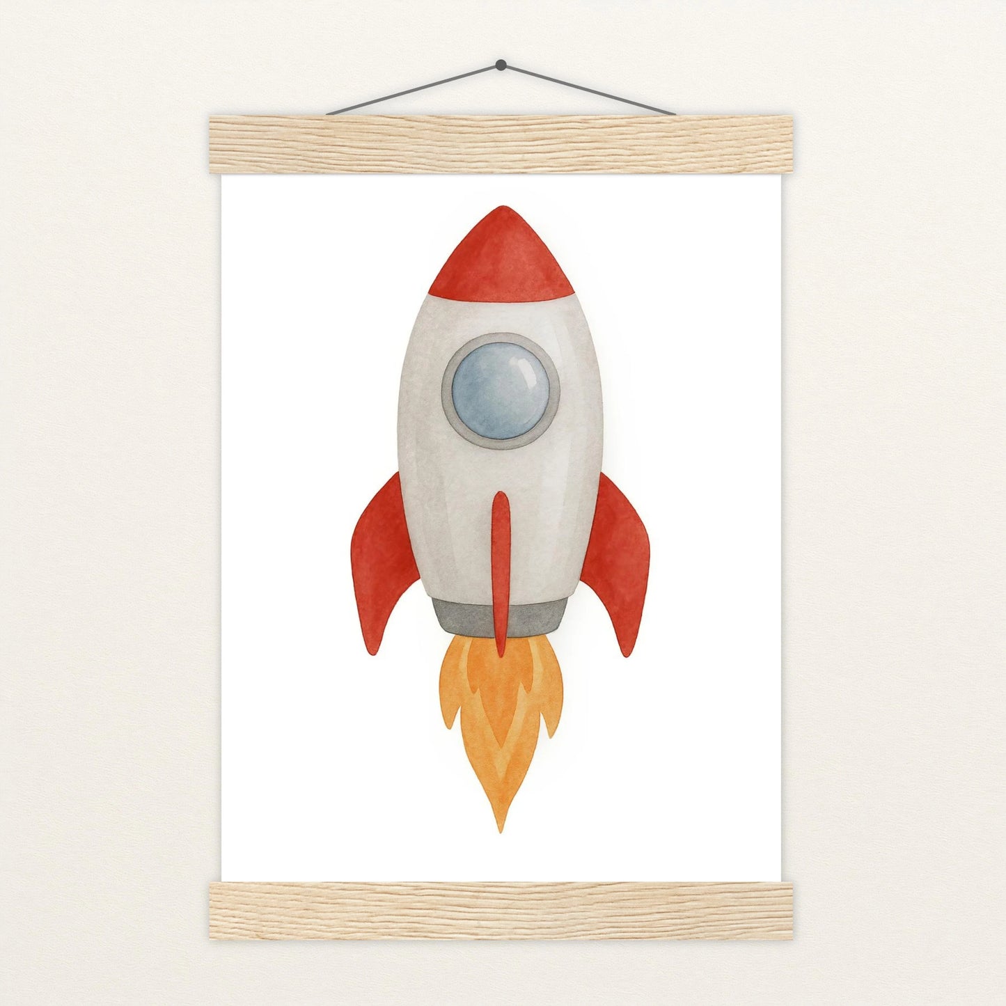 Rakete Poster mit Leisten von tinylearner