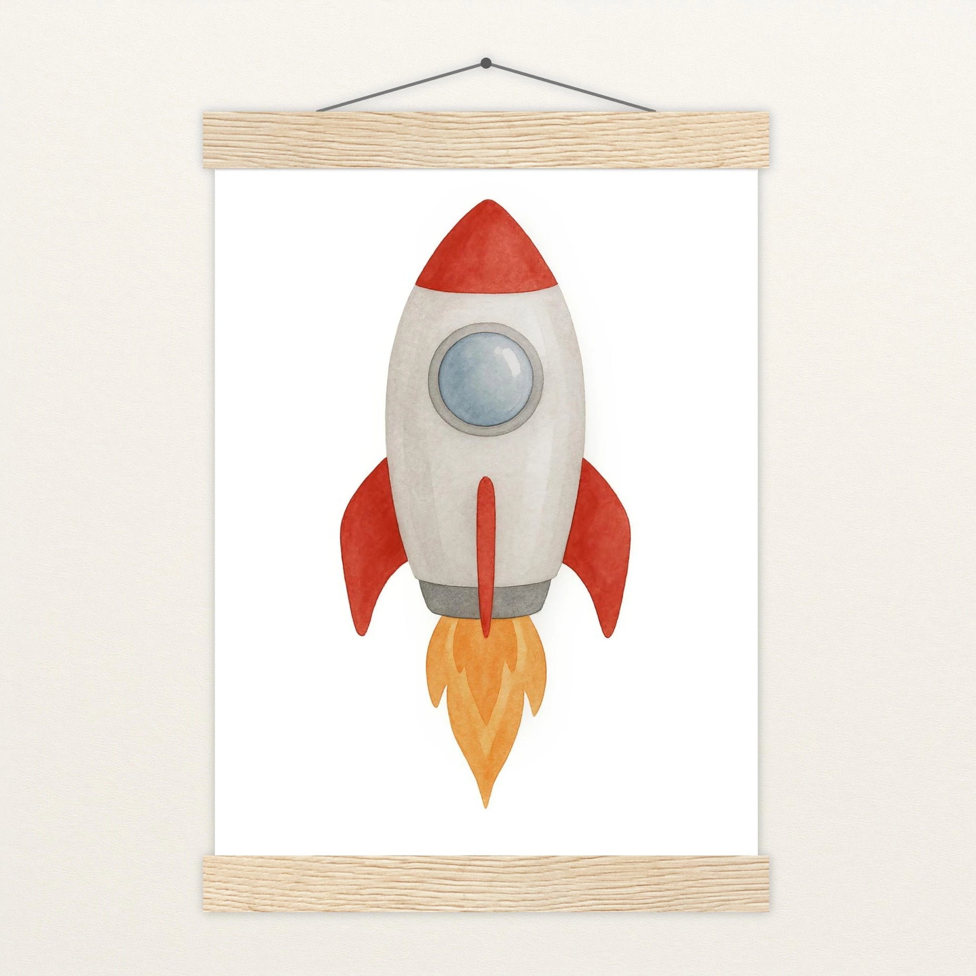 Rakete Poster mit Leisten von tinylearner