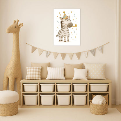 Zinni das Zebra - Motiv: "Party" Poster von tinylearner