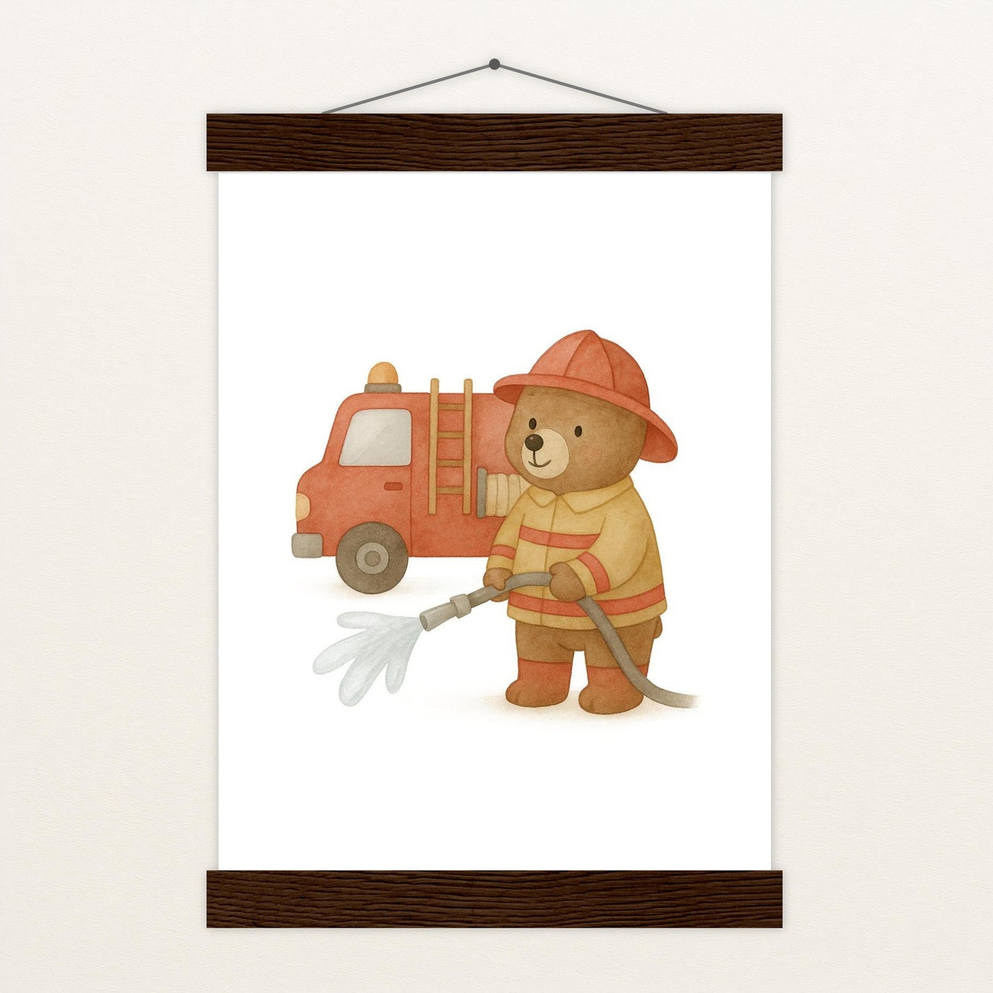 Balu der Bär - Motiv: "Feuerwehr" Poster mit Leisten von tinylearner