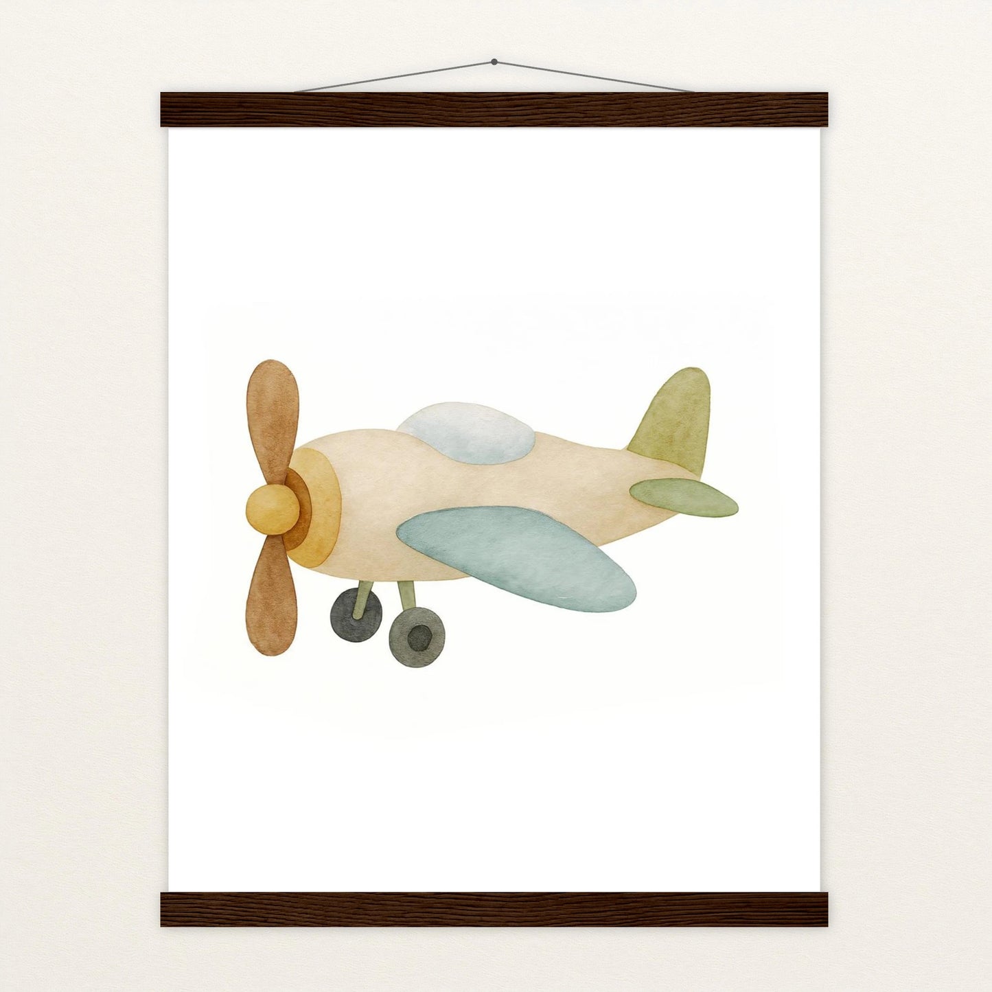Propellerflugzeug Poster mit Leisten von tinylearner